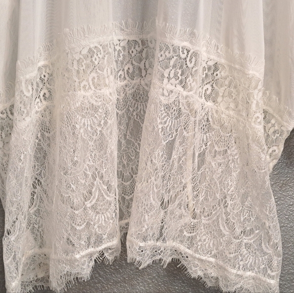 Lulus Cream Lace Open Front Cardigan  Size XS - Picture 7 of 8